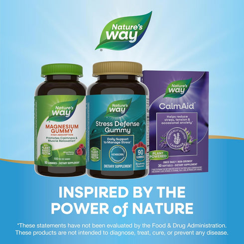 Nature's Way Stress Defense Gummies, Stress Support*, Supports Balanced Cortisol Response*, with Sensoril Ashwagandha, Vitamins B6, C, and D3, Ras...