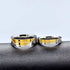 Uloveido A Pair of Titanium Gold Forever Love Double Couples Promise Rings 6mm Men and 5mm Women Wedding Bands Set Gift CR058...