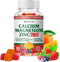 Calcium Magnesium Zinc Gummies with Vitamin D3 & K2 - High Potency Enhanced Absorption - Orange and Berry Flavored...
