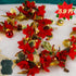 Glintoper Christmas Poinsettia Garland, 5.9 FT Lighted Artificial Garlands with 36 Red Flowers, Battery Operated with Timer Poinsettia String Ligh...