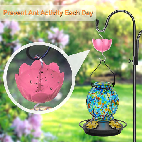 Metal Ant Moat for Hummingbird Feeders, Hummingbird Feeder Ant Guard, Insect Guard with Large Capacity- 4OZx 2 Pack...