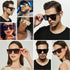 LYZOIT Square Oversized Sunglasses for Women Men Big Flat Top Fashion Shield Large UV Protection Rimless Shades...