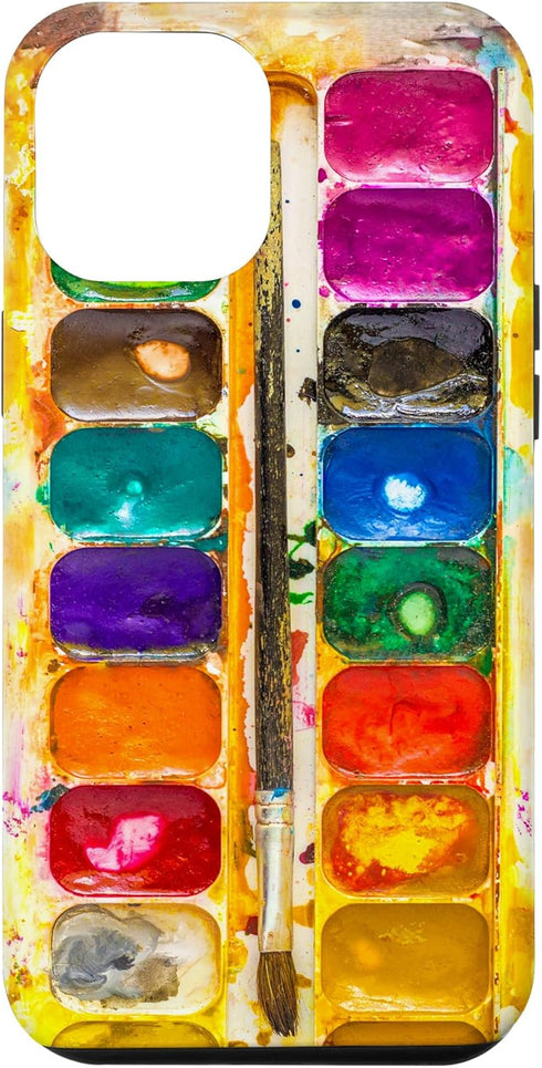 iPhone 15 Pro Max Watercolor Paints Palette And Paintbrush Painter Artists Case...