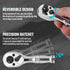 DURATECH Stubby Ratchet Set, 3-IN-1 Ratchet Handle, with 2 Extension Bars, 1/4", 3/8", 1/2" Drive Ratchet Wrench, 72-Tooth, Reversible Switch, Ful...