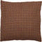 VHC Brands Patriotic Patch Plaid Cotton Primitive Bedding Square 16x16 Filled Pillow, 1 Count (Pack of 1), Deep Red...