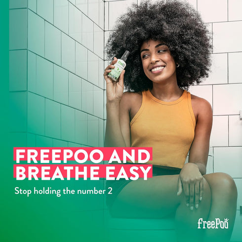 FreePoo - Pack of 2 Toilet Odorizer Lemongrass - Pre Poop Odor Blocker, Aromatic Bathroom Spray, Potty Deodorizer, Air Freshener - 2 x 2.0 floz...