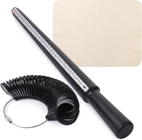 Mr. Pen- Ring Sizer Measuring Tool Set, Ring Sizer Guage & Plastic Ring Mandrel with 1 Polishing Cloth, Ring Sizer, Ring Measure for Fingers, Ring...