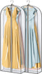 MISSLO 65" Clear Garment Bags for Hanging Clothes 4" Gusseted Dress Bags for Gowns Long Dress Cover for Closet Storage Dress Protector Bag, 2 Pack...