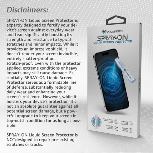 SPRAY ON Liquid Glass Screen Protector for up to 10 Devices - Wipe On Scratch and Crack Resistant Nano Protection for All Phones Tablets Smart Wat...