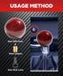 Universal Shifter Knob,Automatic Shift Knob Gear Shift Knob,Round Carbon Fiber Shift Knob with 3 Aluminum Adapter,Car Shift Lever Stick Shift Knob...