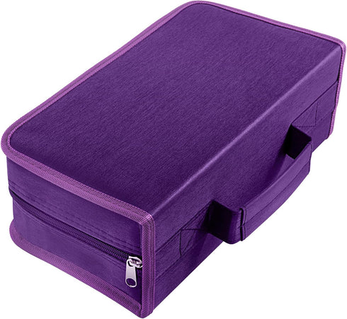 CD/DVD Case Holder, 128 Capacity CD VCD Media Wallet, Storage, Holder, Booklet, Organizer (Purple)...