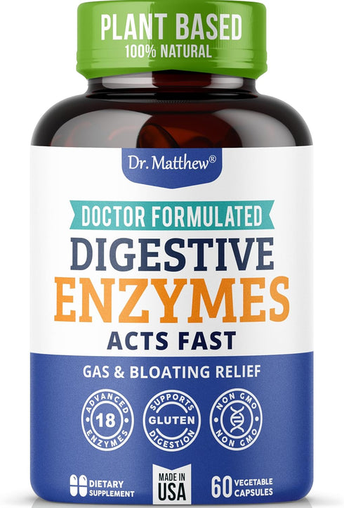 Best Digestive Enzymes for Women & Men with Lactase Lipase Amylase Bromelain. Enzymes for Digestion & Digestive Health. Gas and Bloating Relief fo...