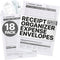 Extra Large Receipt Envelope & Receipts Organizer (Pack of 18) - Efficiently Manage Business Expenses & Log Mileage Trips - 12.8" × 9.0" Inches, G...