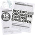 Extra Large Receipt Envelope & Receipts Organizer (Pack of 18) - Efficiently Manage Business Expenses & Log Mileage Trips - 12.8" × 9.0" Inches, G...