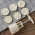 Cookie Stamp Moon Cake Mold Stamps, Cookie Press Mid Autumn Festival DIY Decoration Press Cake Cutter Mold (50g 6pcs Stamps)...