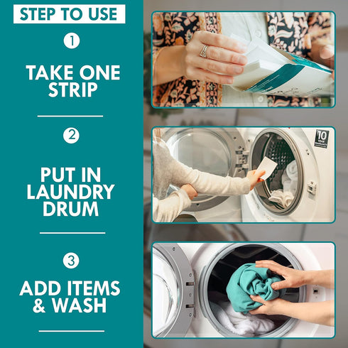 Laundry Detergent Sheets Usage (Up to 80 loads), Hypoallergenic, Biodegradable, Travel Friendly Strips (Spring Scent)...