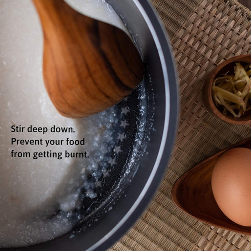 FAAY Teak Wooden Utensils, Healthy Spoon and Spatula Handcraft from High Moist-Resistance Teakwood for Non Stick Cookware (Corner Spoon - Right Ha...