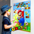 Pin The Moustache &M on The Bros Party Game, Super Brother Game Theme Party Supplies for Wall Decorations, Large High Gloss Waterproof Poster Favo...