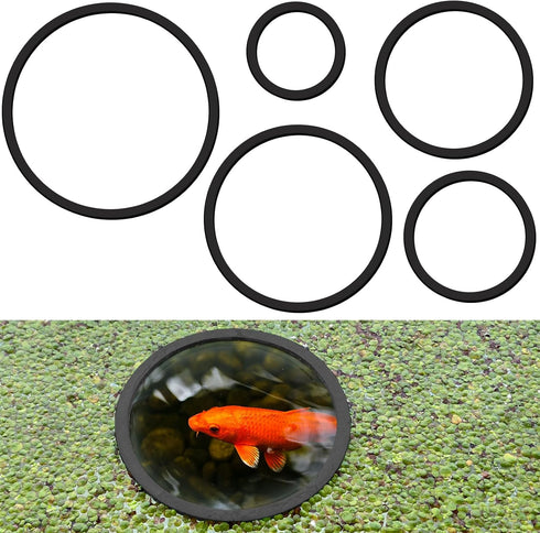 5 Pcs Aquarium Floating Plant Corral,5 Sizes of Aquarium Floating Plant Ring, Aquarium Feeding Ring for Intercepts Floating Plants, Fish Feeding R...