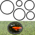 5 Pcs Aquarium Floating Plant Corral,5 Sizes of Aquarium Floating Plant Ring, Aquarium Feeding Ring for Intercepts Floating Plants, Fish Feeding R...