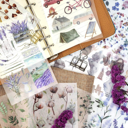 Rub On Transfer Sticker Scrapbook Stickers Flower Stickers Decoration Sticker Planner Stickers Plant Stickers for Scrapbooking Diary Album Journal...
