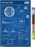 Trends International Star Wars: Saga - Imperial Blueprint Wall Poster, 34L x 22.4W, Premium Poster & Clip Bundle...