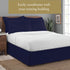 Luxury Hotel Tailored Bed Skirt, Box Pleats, 14 Inch Drop, Full, Navy...