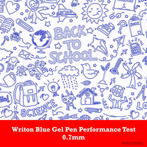 Writon Retractable Gel Pens, Comfort Grip, 0.7mm Fine Point, Blue Ink, 12 Pack...