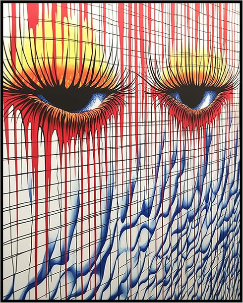 Posterizer 1 pcs-vibrant psychedelic abstract colorful art of eyes 2-Abstract & Modern Art-Fantasy & Fiction Art-Gift for Men Women Entrepreneur T...