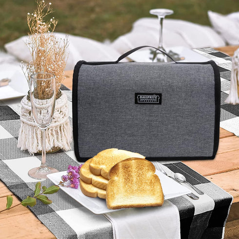 Toaster Cover 2 Slice Wide Slot, Toaster Oven Cover Compatible with Cuisinart, Small Bread Cover, 2 Slice Toaster Covers with Zipper Pockets Buffa...