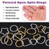 Swpeet 400Pcs Gold and Sliver 12mm 15mm 16mm 18mm 5 Styles Open Jump Rings Assortment Kit, Plum Bossom/Water Droplets/Heart/SquareIron O Rings Con...