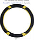Leather Steering Wheel Cover, Breathable, Anti Slip & Odor Free, Black and Yellow...