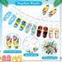 24 Pcs Flip Flop Keychains Bulk Fun Key Chains Small 2.36 x 1.18 Inches Hawaii Souvenirs Goody Bag Fillers for Summer Backpack Purse Luggage Birth...