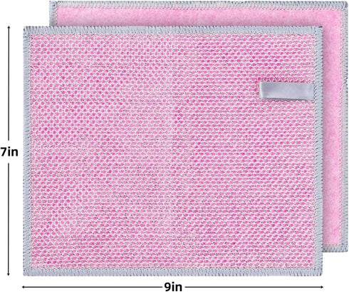 2024 New Multipurpose Wire Miracle Cleaning Cloths,Wire Dishwashing Rags for Wet and Dry,for Kitchen, Sinks, Pots, Pans?Easy Rinsing, Reusable?9 P...
