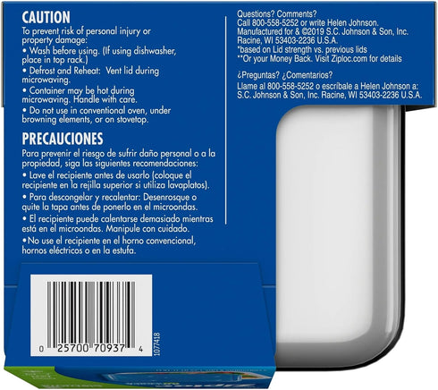 Food Storage Container, 5-Cup Square, 3-Ct....