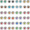 100PCS 8MM Human Eyes Glass Cabochon for Art Dolls Sculptures Props Masks Fursuits Taxidermy Jewelry Making Flatback 0.31inches...