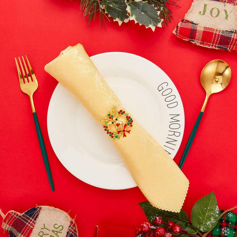 WILLBOND 6 Pieces Christmas Napkin Rings Holders for Christmas Dinners Parties Wedding Adornment Table Decoration Accessories (Cute Style)...