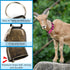Goat Collars with Bell, 3 Pack Adjustable Sheep Collars with Quick Release Buckle Anti-Loss Bell, Durable Nylon pet Collar for Small Farm Goat Cow...