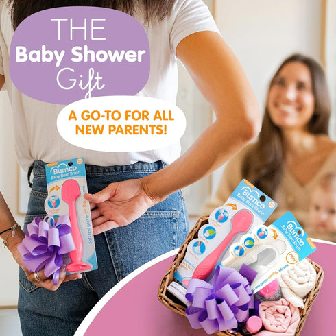 Bumco Baby Bum Brush + Mini Diaper Cream Spatula with Case - BPA-Free Butt Spatula Baby, Soft Diaper Spatula, Baby Diaper Cream Applicator, Mom-In...
