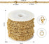 Kyutong 10M Gold Stainless Steel Jewelry Chain in Bulk Beaded Cable Link Chain Roll with Jump Rings and Lobster Clasps for DIY Jewelry Making Supp...