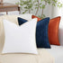 decorUhome Chenille Soft Throw Pillow Covers 18x18 Set of 2, Farmhouse Velvet Neutral Decorative Pillow Covers with Stitched Edge for Couch Sofa B...