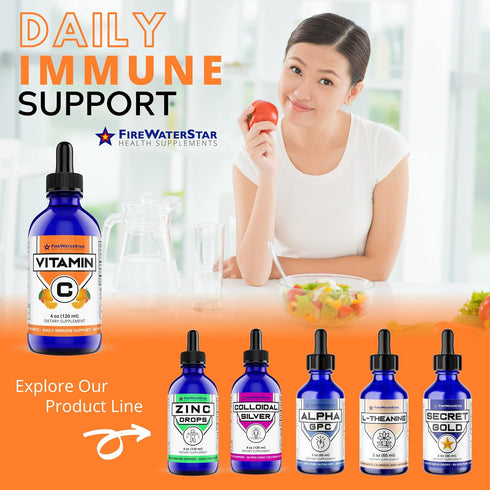 FWS Liquid Vitamin C Drops - Bioactive Vitamin C Liquid Supplement for Adults and Kids - Organic, Non-GMO, Vegan - Pure Ascorbic Acid - Skin Healt...