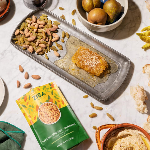 Ziba Foods Heirloom Shakhurbai Almonds | Dry Roasted & Salted | Non-GMO, Vegan, Gluten Free Snack, Nuts | Heirloom, Warm & Nutty | Healthy, Delici...