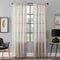 Clean Window Twill Stripe Anti-Dust Allergy/Pet Friendly Anti-Dust Sheer Curtain Panel, 52" x 63, White/Linen...