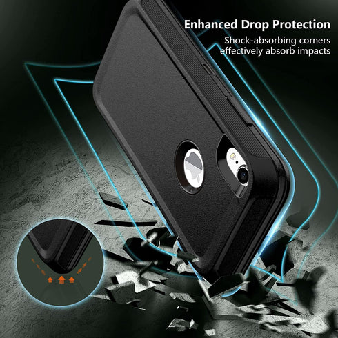 Case for iPhone Xs Max Case with 2 Screen Protector, Full Body Protection Heavy Duty Phone Case, Drop-Proof Shockproof Military Grade Cover for Ap...