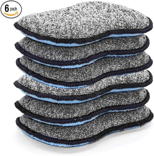 Multi-Purpose Scrub Sponges for Kitchen by Scrub- it - Non-Scratch Microfiber sponge along with Heavy Duty Scouring power - Effortless Cleaning of...