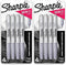 SHARPIE 39109PP Metallic Permanent Markers, Fine Point, Silver, 4 Count (Pack of 2)...