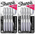 SHARPIE 39109PP Metallic Permanent Markers, Fine Point, Silver, 4 Count (Pack of 2)...