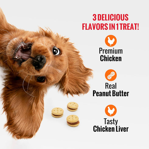 Good 'n' Tasty Triple Flavor Stacks with Peanut Butter, 9 Ounces, Bite Sized Snacks for Dogs with Premium Chicken and Real Peanut Butter...