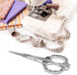 2 Pairs Crafting Scissors 4.5 Inch Sewing Scissors Small Sharp Craft Scissors with Leather Scissors Cover Embroidery Scissor Shears for Fabric Nee...